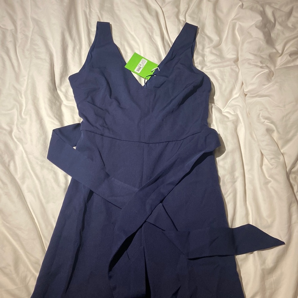 Sam Edelman Navy jumpsuit. NWT. Size 6. V-neck. Cropped length. Smoke free home.